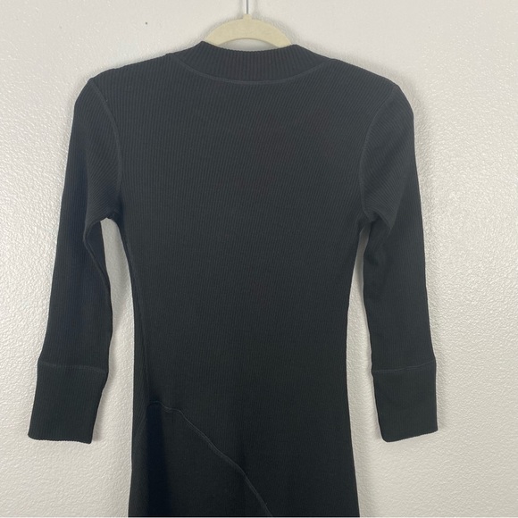 Theory Rib Florence Wool Sweater Black Maxi Dress - Picture 11 of 14